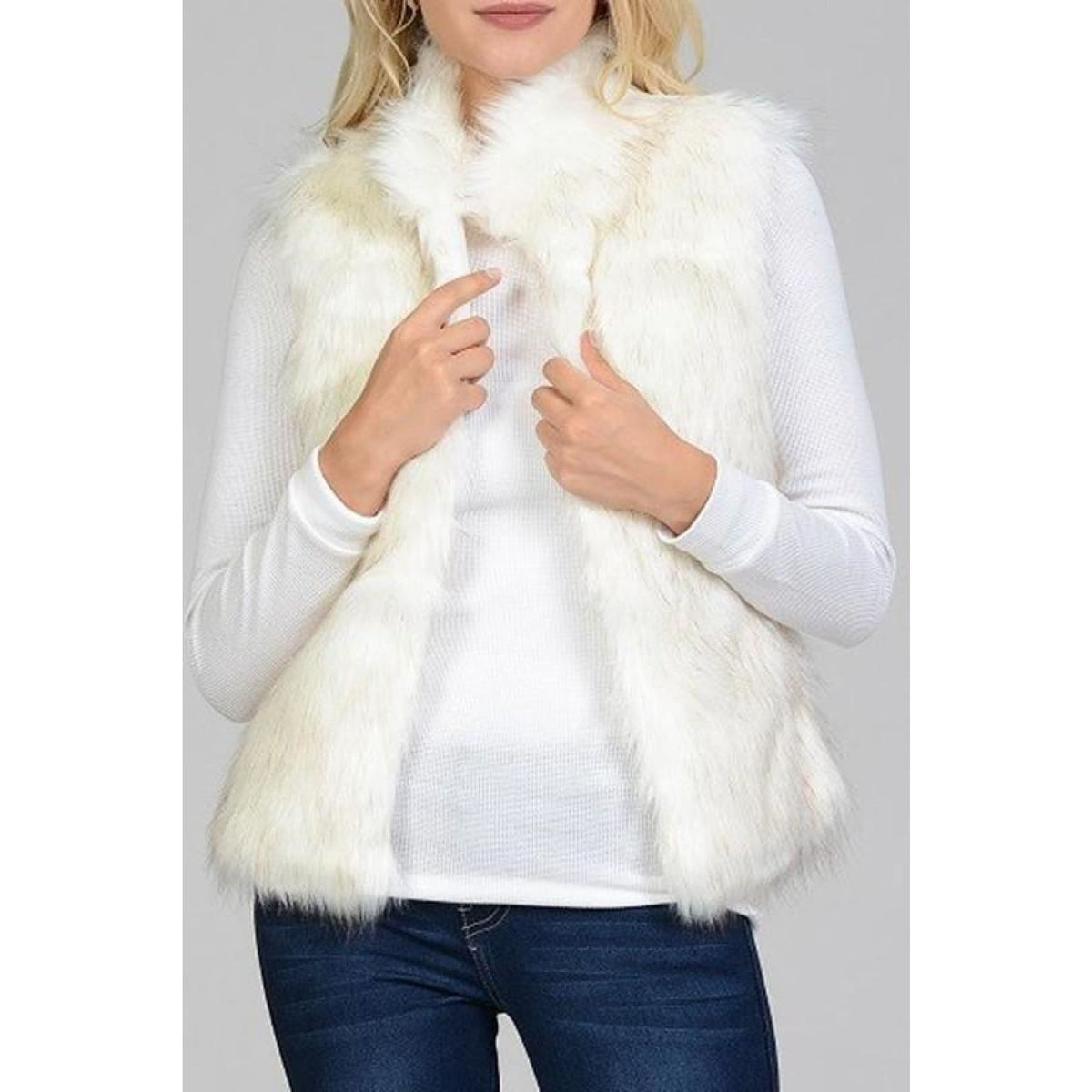 Country road faux fur vest sale