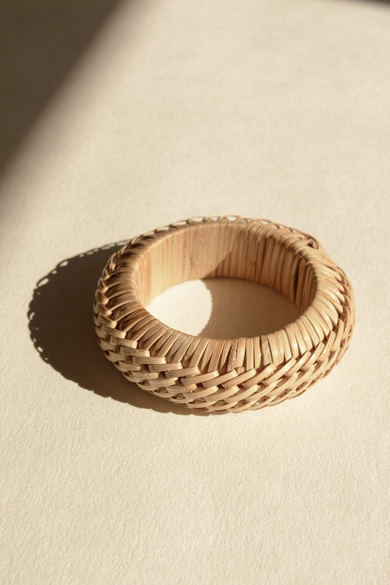 Basketweave Rattan Bangle