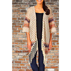 Bohemian Rhapsody Fringe Kimono,Kimono - Dirt Road Divas Boutique