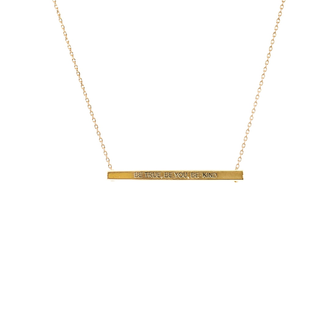 Be True Be You Be Kind Bar Necklace