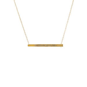 Be True Be You Be Kind Bar Necklace