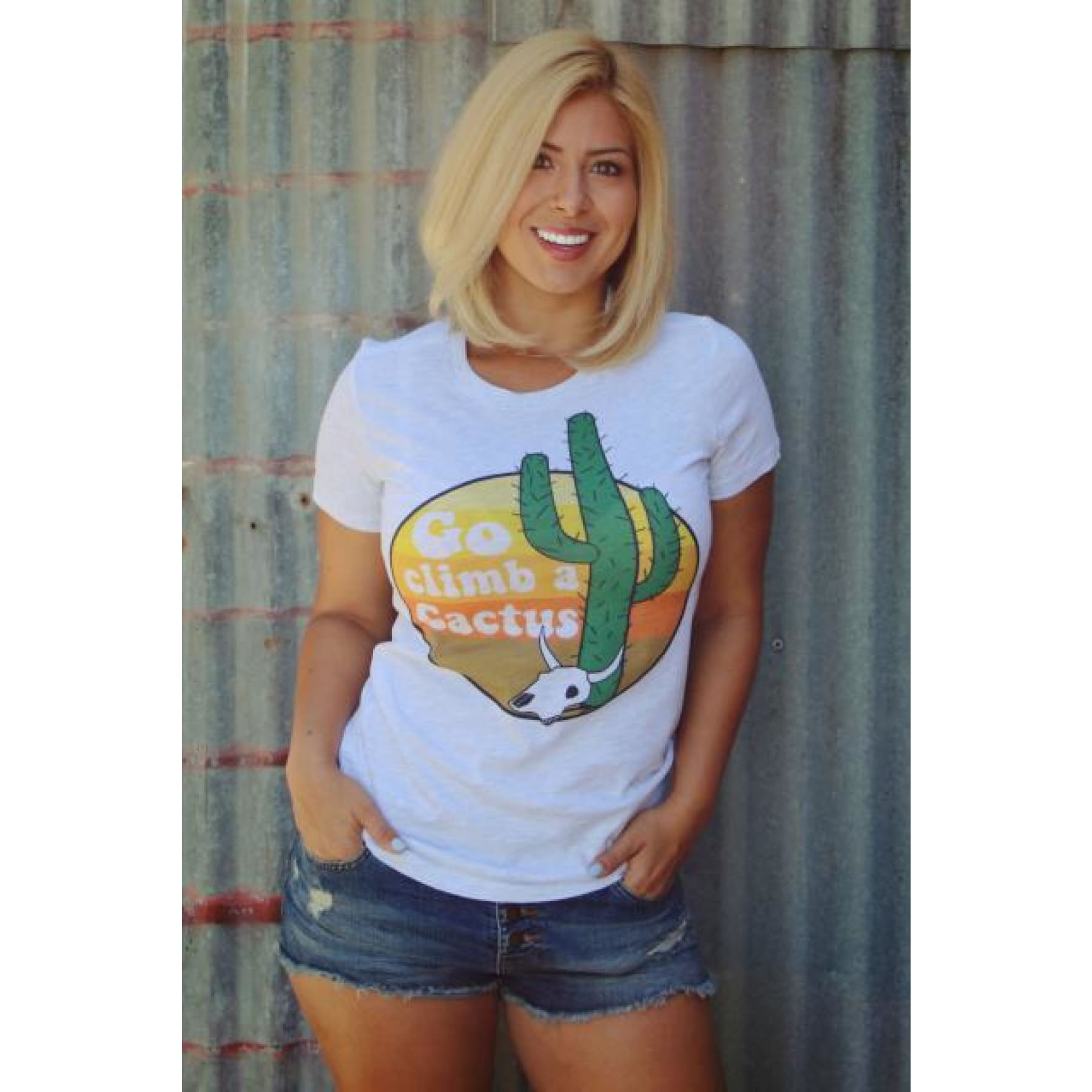 Go Climb a Cactus Tee Shirt,Graphic Tee - Dirt Road Divas Boutique