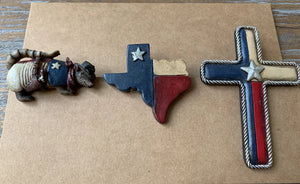 Texas Clip Note Magnets- Set of 3,Texas Magnets - Dirt Road Divas Boutique