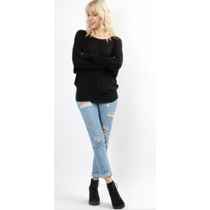 Long Sleeve Slouch Top,Tops - Dirt Road Divas Boutique