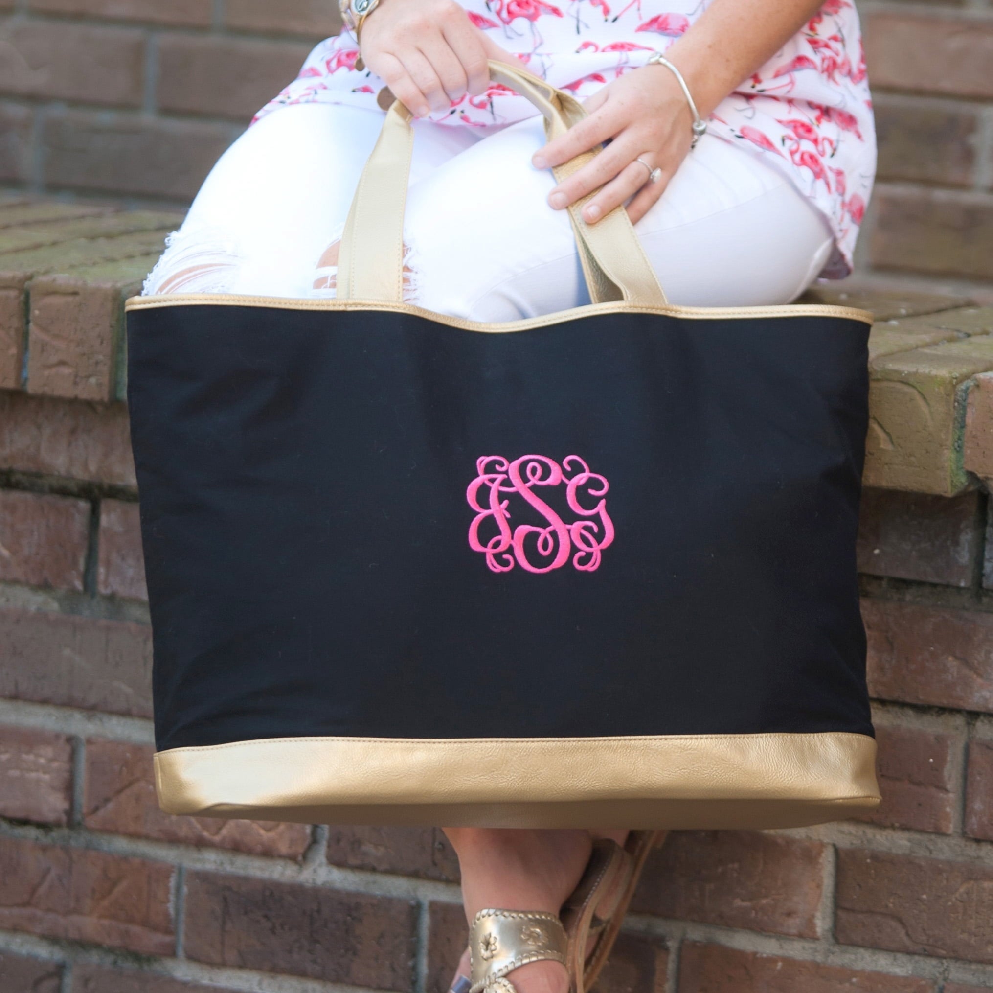 Black Cabana Tote