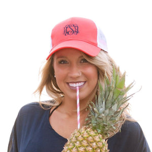 Monogrammed Trucker Cap ~ Pick your color Combos!,Hats - Dirt Road Divas Boutique