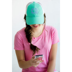 Monogrammed Trucker Cap ~ Pick your color Combos!,Hats - Dirt Road Divas Boutique