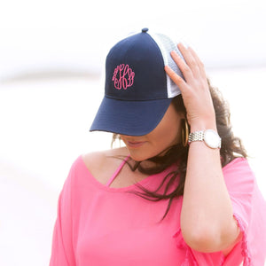 Monogrammed Trucker Cap ~ Pick your color Combos!,Hats - Dirt Road Divas Boutique