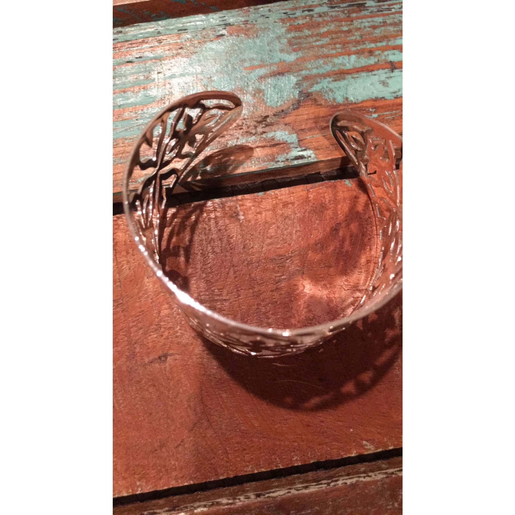 Silver Cuff Bracelet With AB Concho Pendant,Bracelets - Dirt Road Divas Boutique