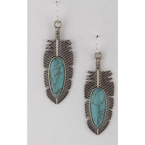 Silver Tribe Feather Earrings,Earrings - Dirt Road Divas Boutique