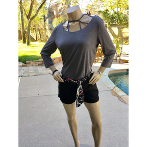 St Tropez Shorts With Polysilk Scarf Belt,Shorts - Dirt Road Divas Boutique