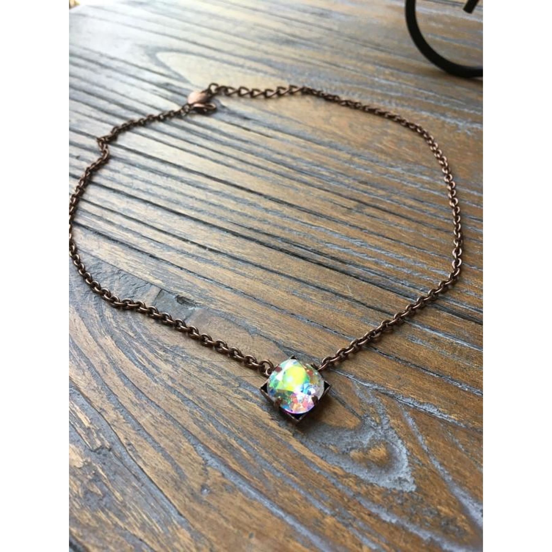Swarovski Stunner Necklace~ Copper & AB Crystal,Necklace - Dirt Road Divas Boutique