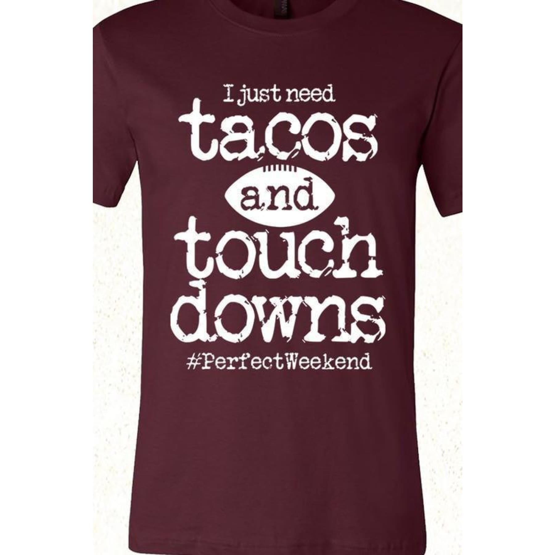 Tacos and Touchdowns Tee  (2 color choices),Graphic Tee - Dirt Road Divas Boutique