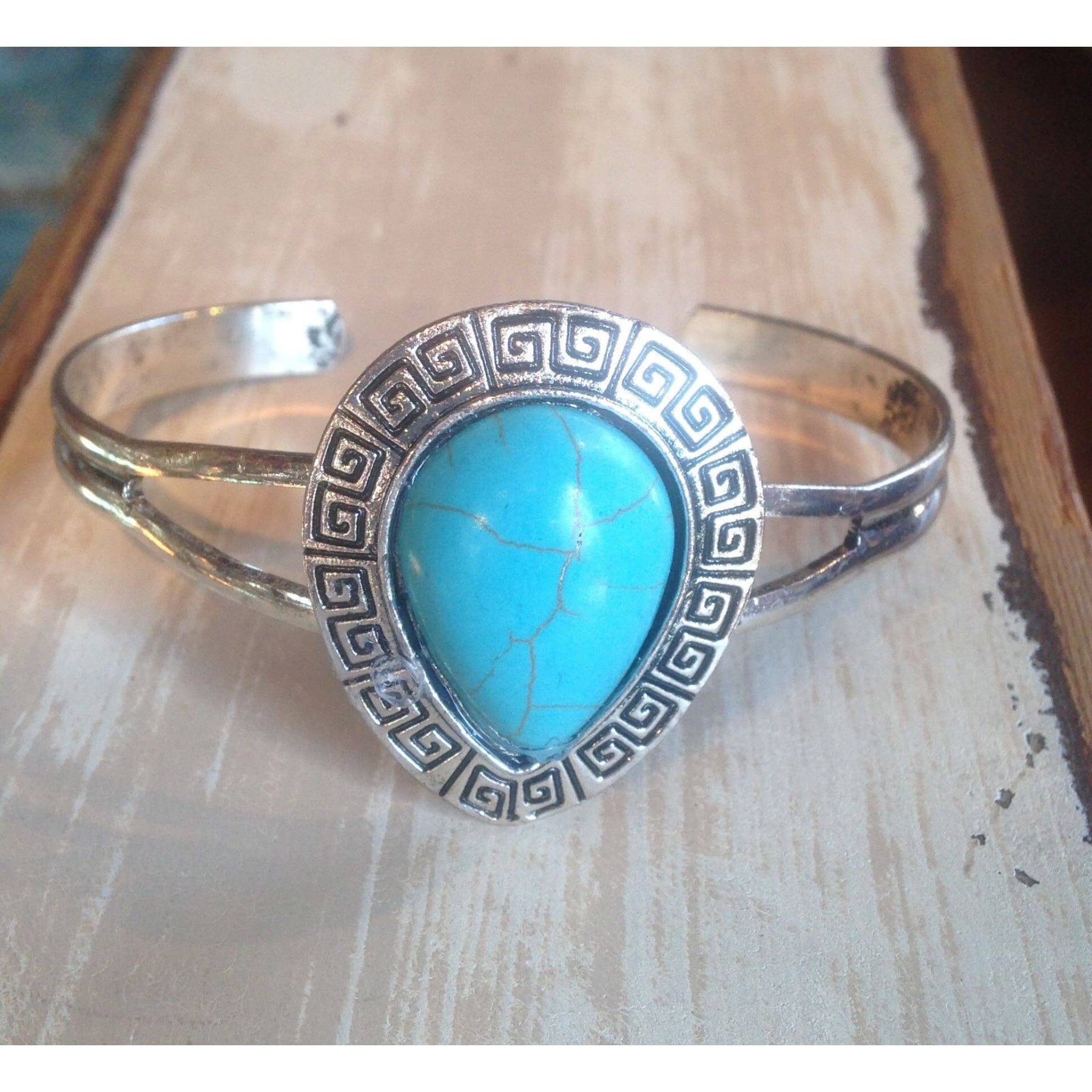 Turquoise Teardrop Bracelet, - Dirt Road Divas Boutique