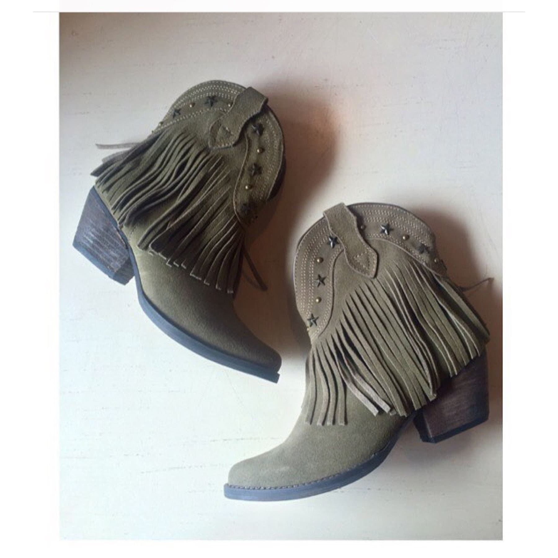 Volatile Brand Deerwood Fringe Booties,Booties - Dirt Road Divas Boutique